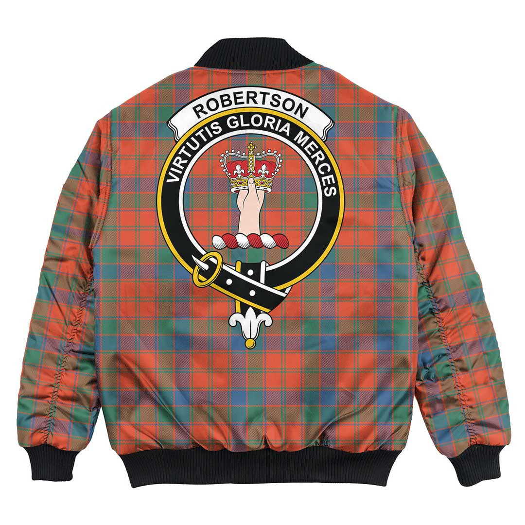 Clan Robertson Ancient Tartan Crest Bomber Jacket HF17 Robertson Ancient Tartan Tartan Bomber Jacket   