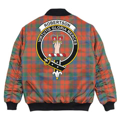 Clan Robertson Ancient Tartan Crest Bomber Jacket HF17 Robertson Ancient Tartan Tartan Bomber Jacket   
