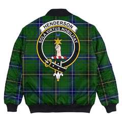 Clan Henderson Modern Tartan Crest Bomber Jacket IC13 Henderson Modern Tartan Tartan Bomber Jacket   