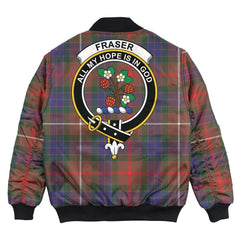 Clan Fraser Hunting Modern Tartan Crest Bomber Jacket US36 Fraser Hunting Modern Tartan Tartan Bomber Jacket   