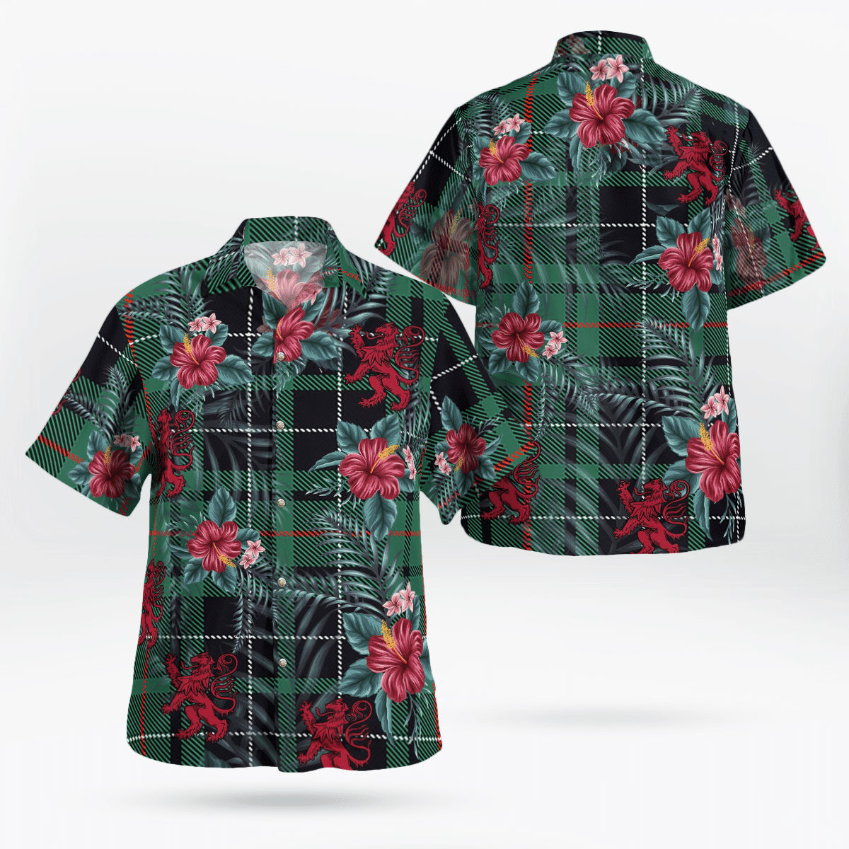 Clan MacAulay Hunting Ancient Tartan Scottish Lion Hawaiian Shirt UZ63 MacAulay Hunting Ancient Tartan Tartan Hawaii Shirt   