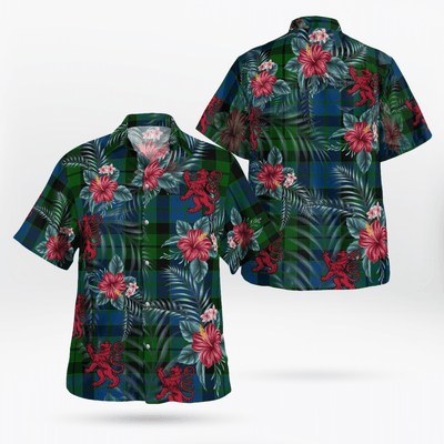 Clan MacKie Tartan Scottish Lion Hawaiian Shirt