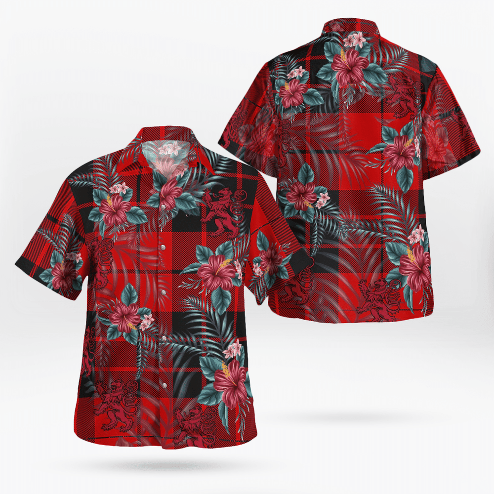 Clan MacLeod of Raasay Tartan Scottish Lion Hawaiian Shirt UU56 MacLeod of Raasay Tartan Tartan Hawaii Shirt   