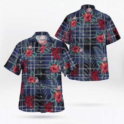 Clan Clark 1 Tartan Scottish Lion Hawaiian Shirt ET97