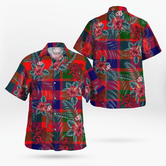 Clan Gow Modern Tartan Scottish Lion Hawaiian Shirt BQ67 Gow Modern Tartan Tartan Hawaii Shirt   