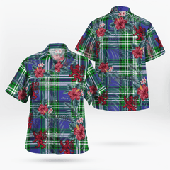 Clan Haliburton Tartan Scottish Lion Hawaiian Shirt FL53 Haliburton Tartan Tartan Hawaii Shirt   