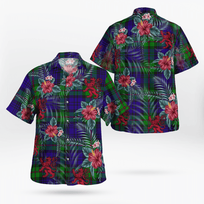 Clan MacKinlay Modern Tartan Scottish Lion Hawaiian Shirt