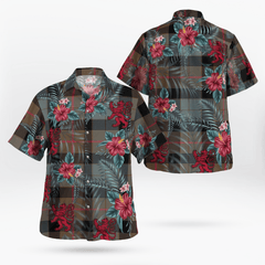 Clan Gunn Weathered Tartan Scottish Lion Hawaiian Shirt CP95 Gunn Weathered Tartan Tartan Hawaii Shirt   