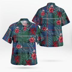Clan Davidson of Tulloch Tartan Scottish Lion Hawaiian Shirt PU68 Davidson of Tulloch Tartan Tartan Hawaii Shirt   