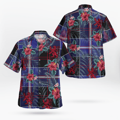 Clan Dunlop Modern Tartan Scottish Lion Hawaiian Shirt DD24 Dunlop Modern Tartan Tartan Hawaii Shirt   