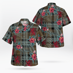 Clan Graham of Menteith Weathered Tartan Scottish Lion Hawaiian Shirt CD80 Graham of Menteith Weathered Tartan Tartan Hawaii Shirt   