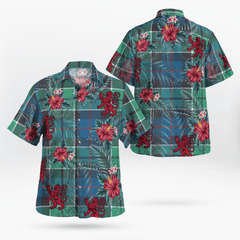 Clan Leslie Hunting Ancient Tartan Scottish Lion Hawaiian Shirt ZY97 Leslie Hunting Ancient Tartan Tartan Hawaii Shirt   