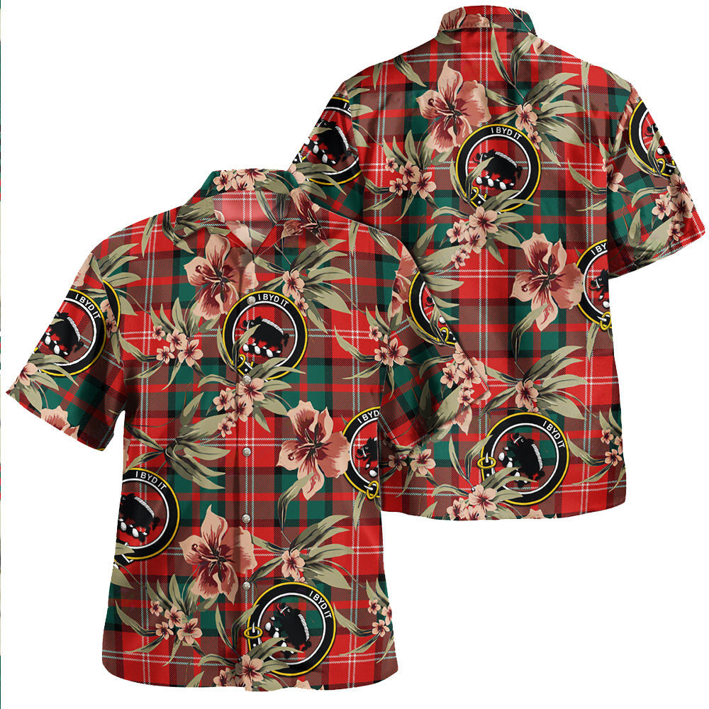Clan Nisbet (Nisbit) Modern Tartan Crest Badge Aloha Hawaiian Shirt Tropical Old Style KT58 Nisbet (Nisbit) Modern Tartan Tartan Today   