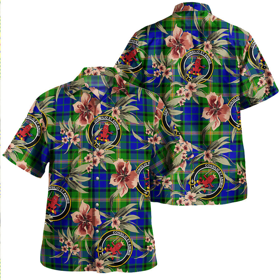 Clan Maitland Tartan Crest Badge Aloha Hawaiian Shirt Tropical Old Style
