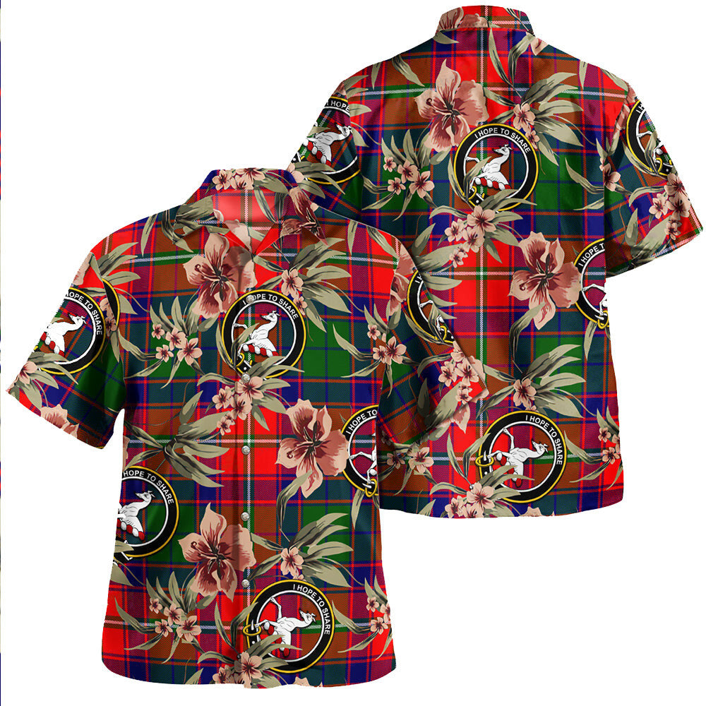 Clan Riddell Tartan Crest Badge Aloha Hawaiian Shirt Tropical Old Style AY25 Riddell Tartan Tartan Today   