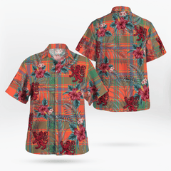 Clan Munro Ancient Tartan Scottish Lion Hawaiian Shirt FL13 Munro Ancient Tartan Tartan Hawaii Shirt   