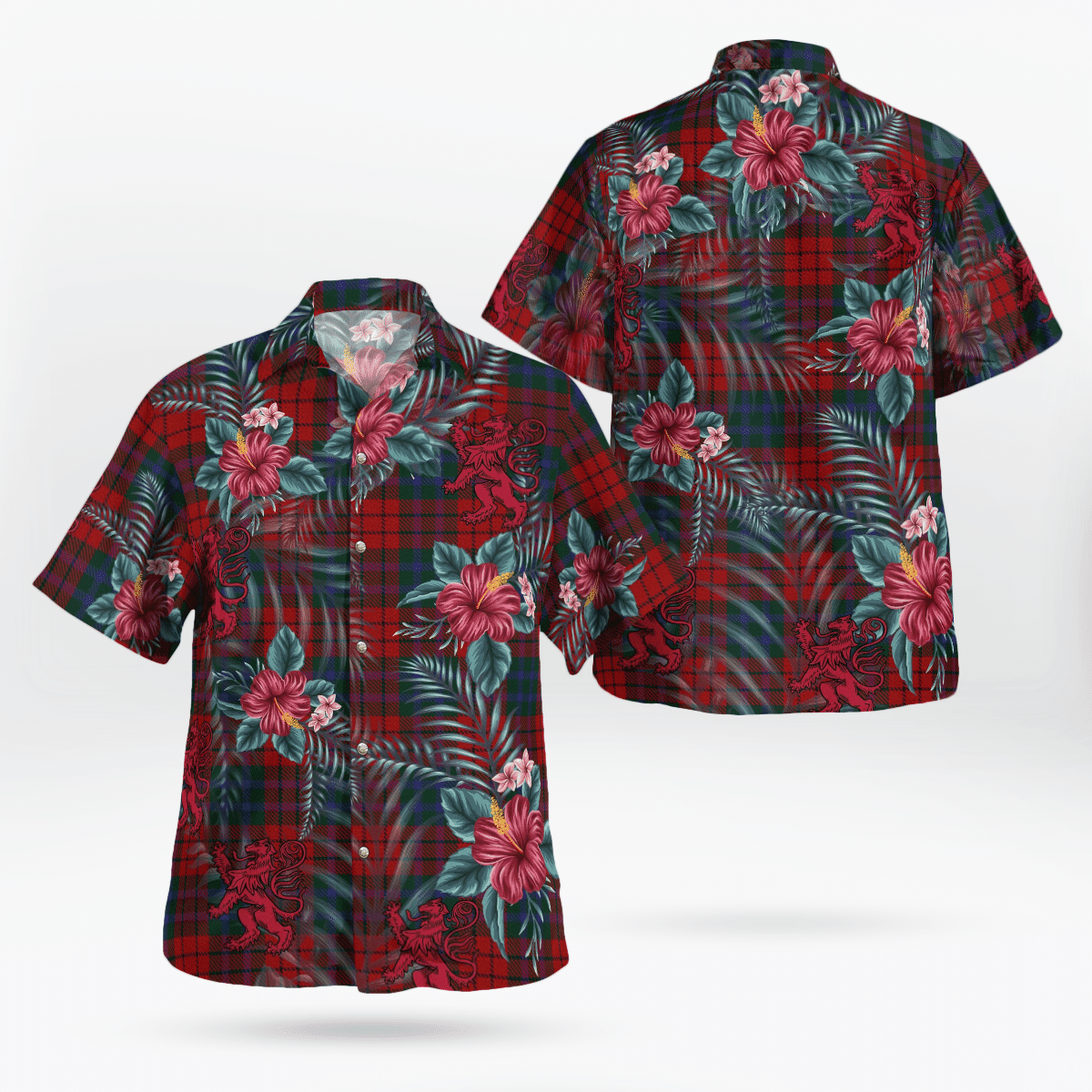 Clan Tulsa District Tartan Scottish Lion Hawaiian Shirt SQ25 Tulsa District Tartan Scottish Lion Hawaiian Shirt Tartan Tartan Hawaii Shirt   