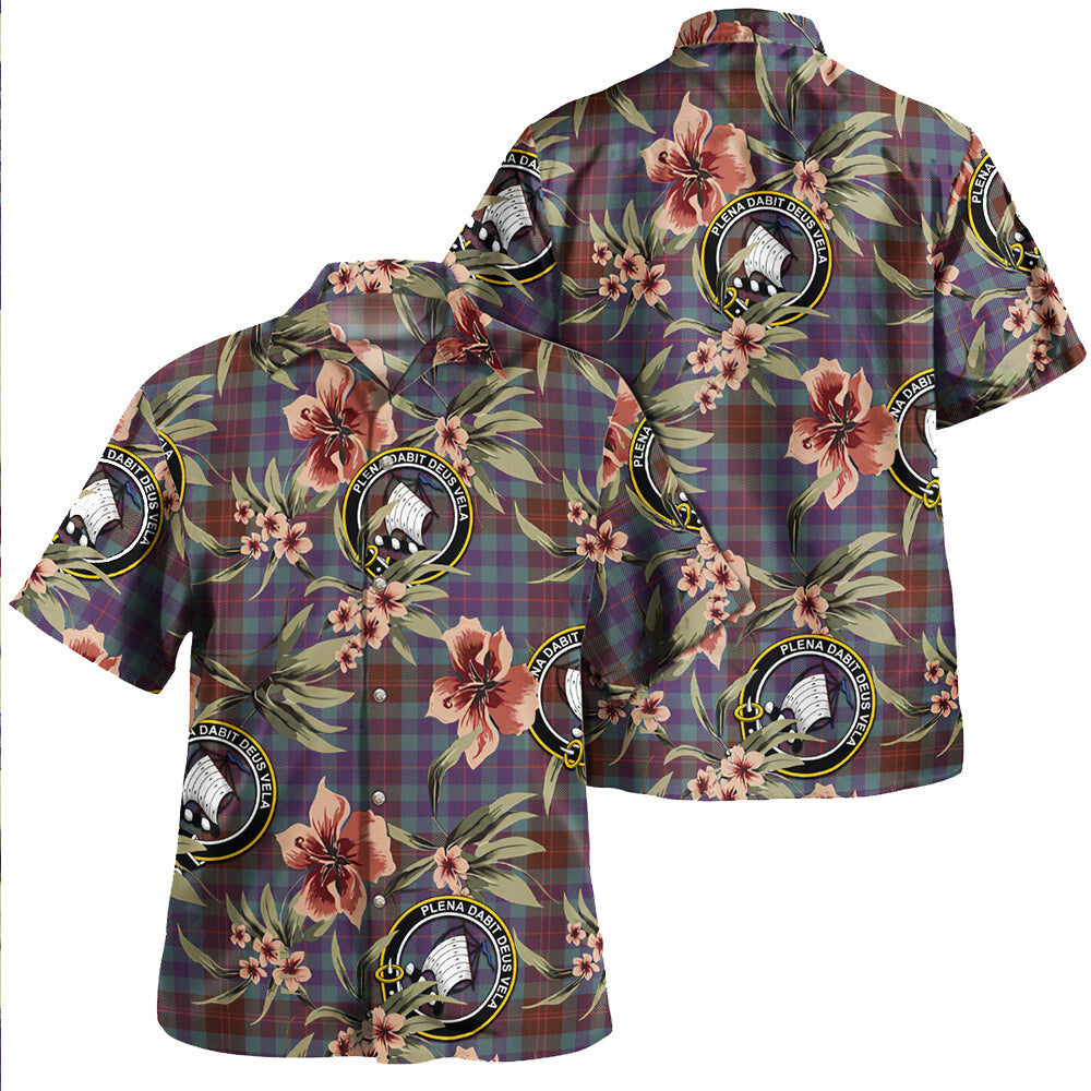 Clan Tennant Yules Weathered Tartan Crest Badge Aloha Hawaiian Shirt Tropical Old Style YK66 Tennant Yules Weathered Tartan Tartan Today   