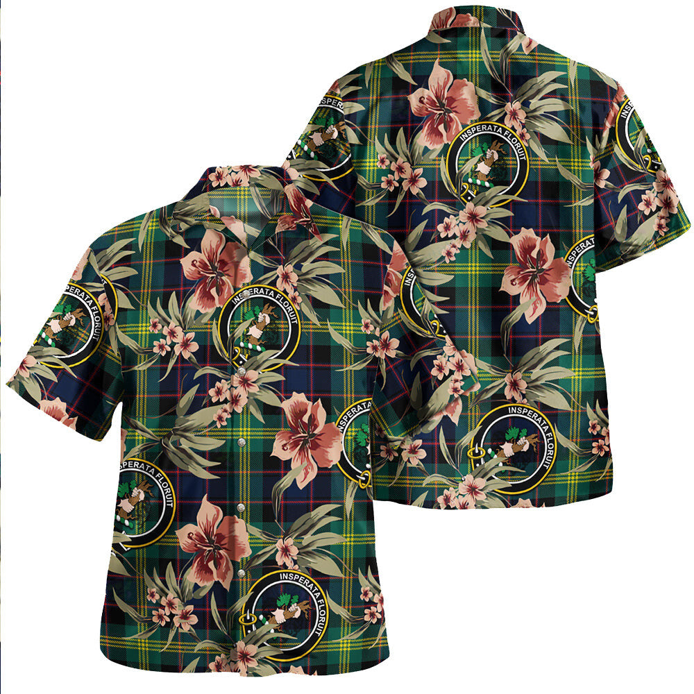 Clan Watson (WateWatt) Modern Tartan Crest Badge Aloha Hawaiian Shirt Tropical Old Style LA16 Watson (WateWatt) Modern Tartan Tartan Today   