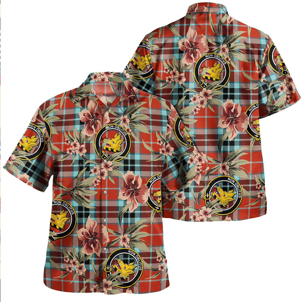 Clan MacTavish Weathered Tartan Crest Badge Aloha Hawaiian Shirt Tropical Old Style QZ61 MacTavish Weathered Tartan Tartan Today   