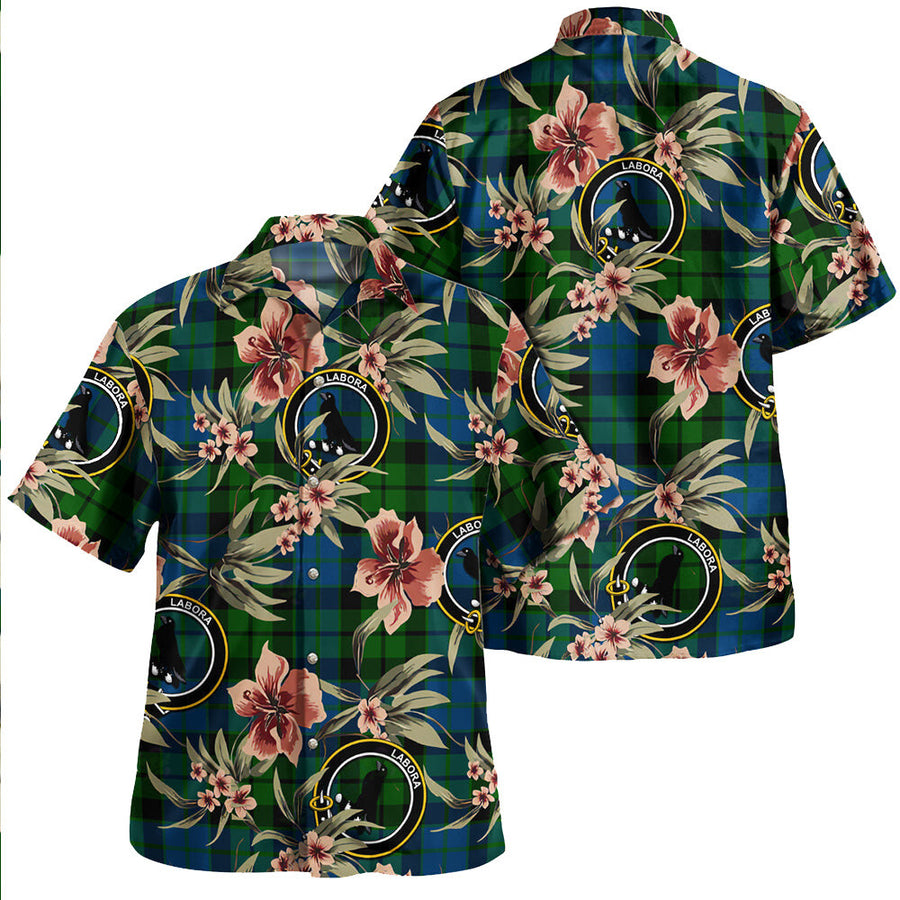 Clan MacKie Tartan Crest Badge Aloha Hawaiian Shirt Tropical Old Style