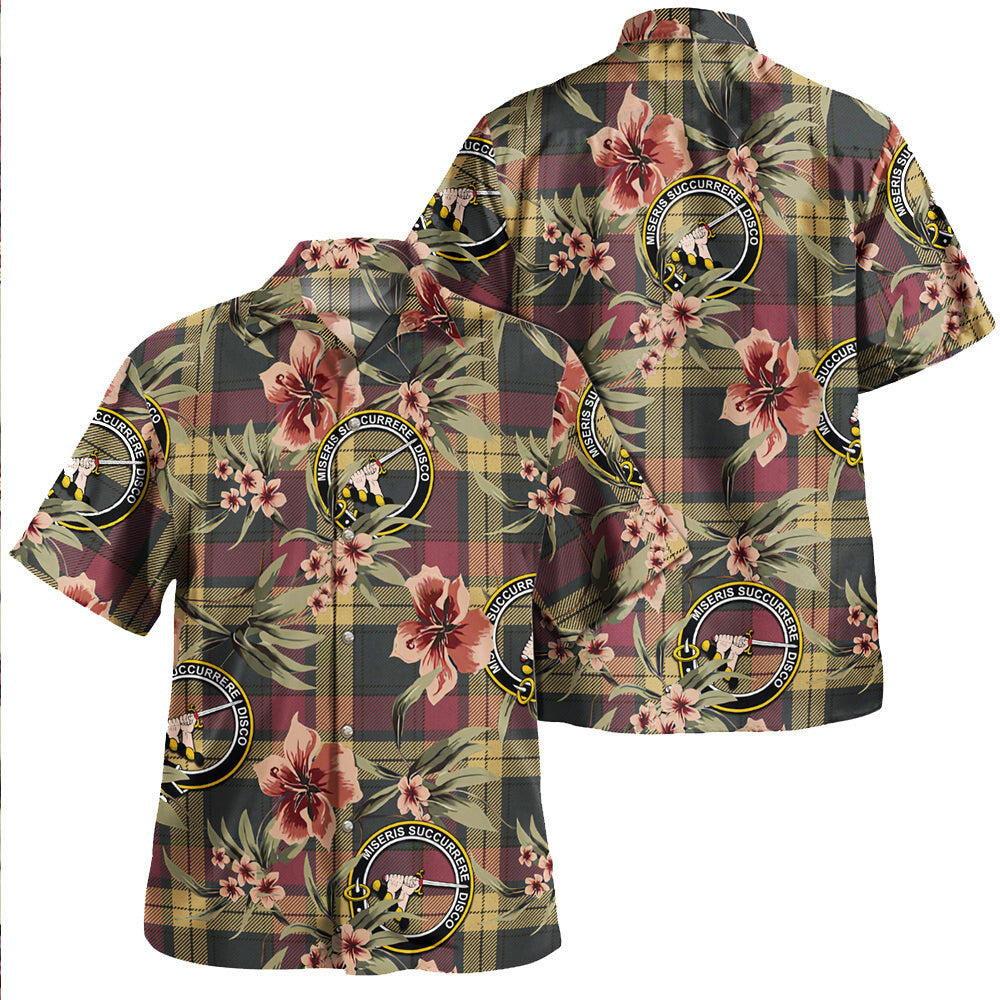 Clan MacMillan Weathered Tartan Crest Badge Aloha Hawaiian Shirt Tropical Old Style VX15 MacMillan Weathered Tartan Tartan Today   