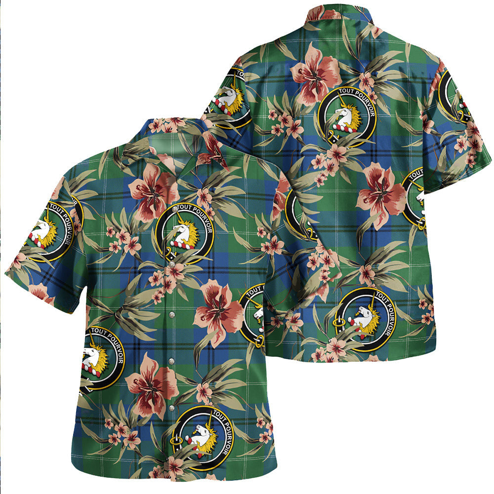 Clan Oliphant Modern Tartan Crest Badge Aloha Hawaiian Shirt Tropical Old Style BM91 Oliphant Modern Tartan Tartan Today   