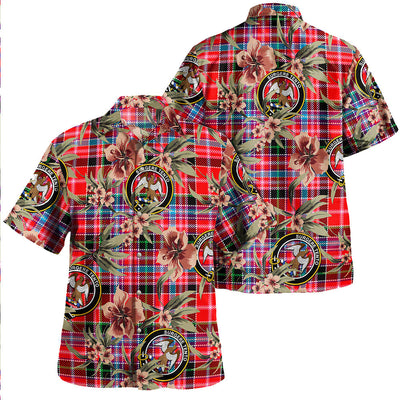 Clan Straiton Tartan Crest Badge Aloha Hawaiian Shirt Tropical Old Style XO61