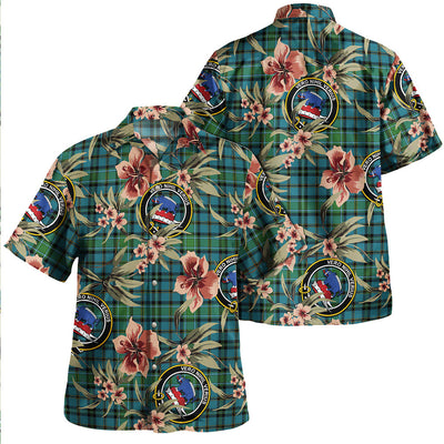 Clan Weir Ancient Tartan Crest Badge Aloha Hawaiian Shirt Tropical Old Style