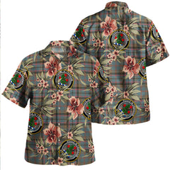 Clan Stinson (StephensonStevenson) Weathered Tartan Crest Badge Aloha Hawaiian Shirt Tropical Old Style DD22 Stinson (StephensonStevenson) Weathered Tartan Tartan Today   