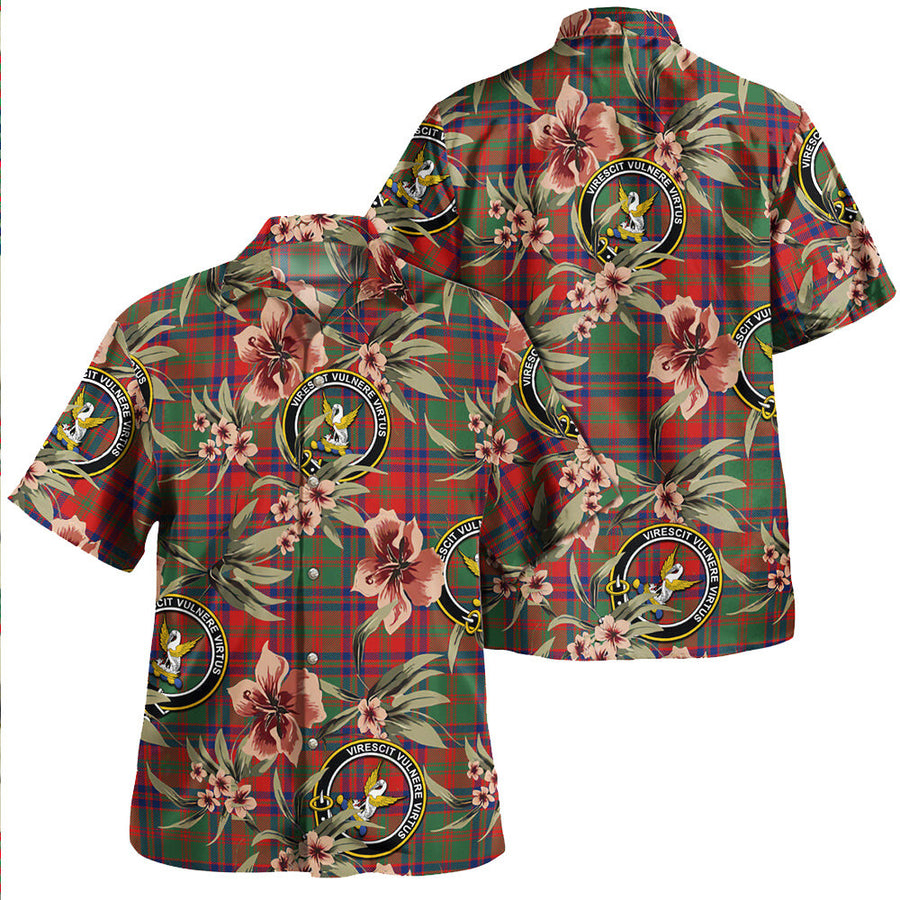 Clan Stewart of Killiecrankie Modern Tartan Crest Badge Aloha Hawaiian Shirt Tropical Old Style WS75 Stewart of Killiecrankie Modern Tartan Tartan Today   