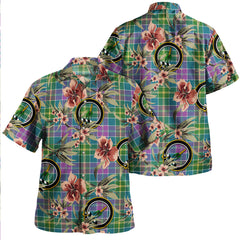 Clan Yule Ancient Tartan Crest Badge Aloha Hawaiian Shirt Tropical Old Style ZK86 Yule Ancient Tartan Tartan Today   