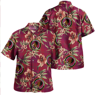 Clan Stirling of Keir Modern Tartan Crest Badge Aloha Hawaiian Shirt Tropical Old Style ML59