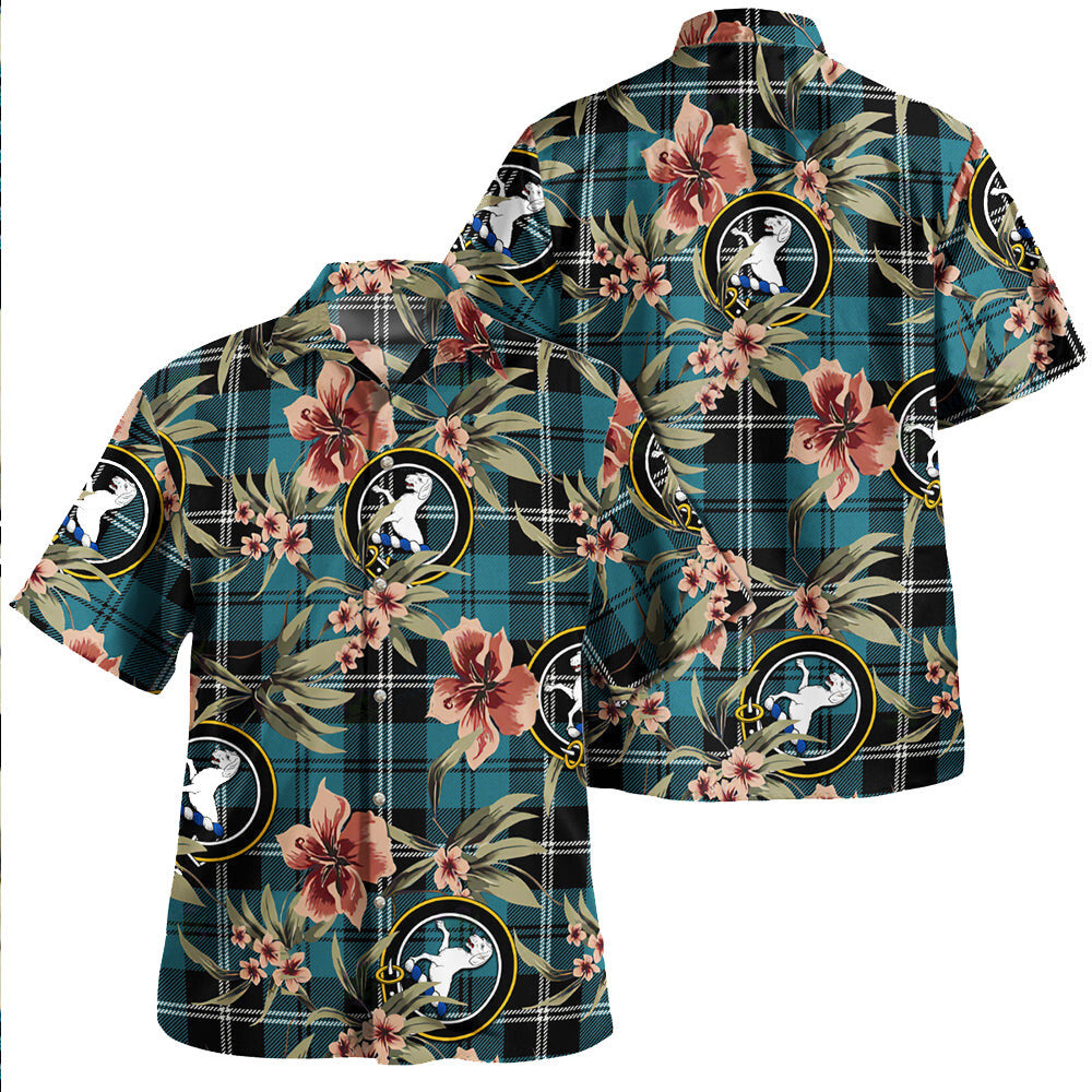 Clan Swan Ancient Tartan Crest Badge Aloha Hawaiian Shirt Tropical Old Style ZZ40 Swan Ancient Tartan Tartan Today   