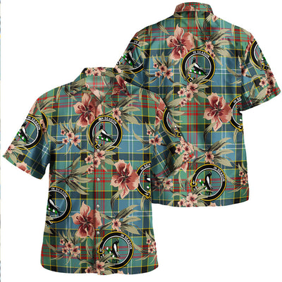 Clan Walkinshaw Tartan Crest Badge Aloha Hawaiian Shirt Tropical Old Style