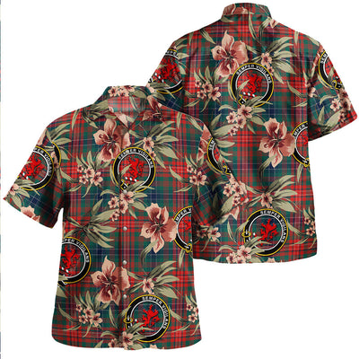 Clan Wilson Modern Tartan Crest Badge Aloha Hawaiian Shirt Tropical Old Style TZ72