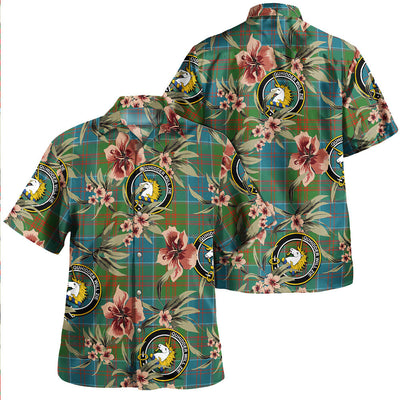 Clan Stewart of Appin Hunting Ancient Tartan Crest Badge Aloha Hawaiian Shirt Tropical Old Style