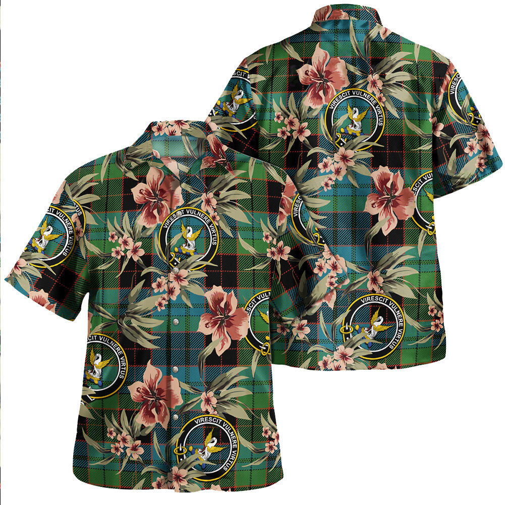 Clan Stewart Old Ancient Tartan Crest Badge Aloha Hawaiian Shirt Tropical Old Style JM14 Stewart Old Ancient Tartan Tartan Today   