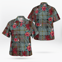 Clan MacLeod of Harris Weathered Tartan Scottish Lion Hawaiian Shirt KG49 MacLeod of Harris Weathered Tartan Tartan Hawaii Shirt   