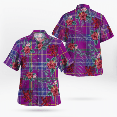 Clan Jackson Tartan Scottish Lion Hawaiian Shirt