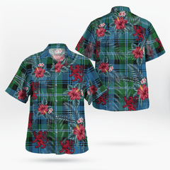 Clan Lyon Tartan Scottish Lion Hawaiian Shirt NQ60 Lyon Tartan Tartan Hawaii Shirt   