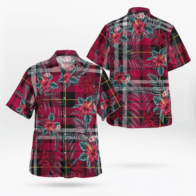 Clan Little Tartan Scottish Lion Hawaiian Shirt GY37
