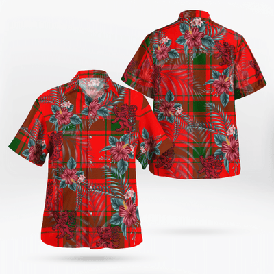 Clan MacDonald of Sleat Tartan Scottish Lion Hawaiian Shirt