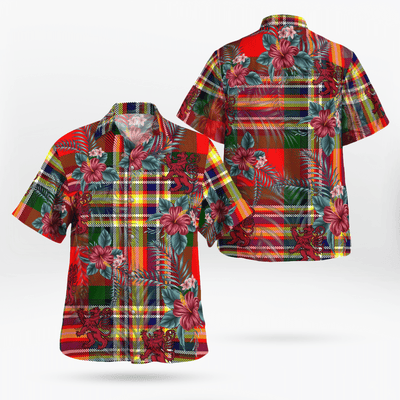 Clan MacGill Modern Tartan Scottish Lion Hawaiian Shirt