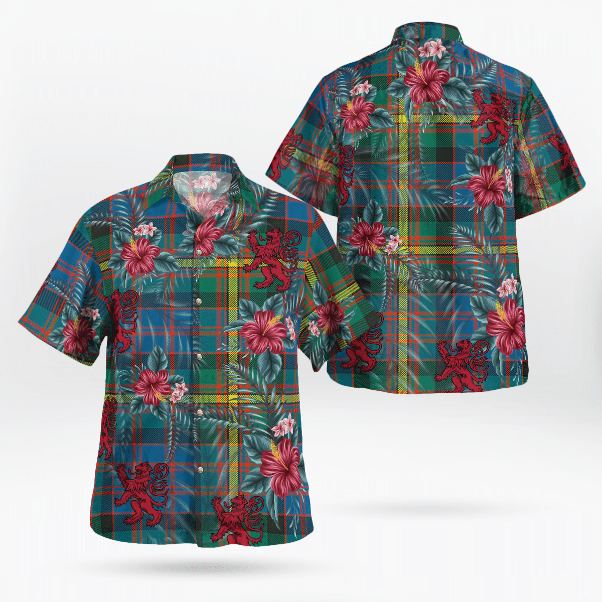 Clan MacSporran Ancient Tartan Scottish Lion Hawaiian Shirt TS60 MacSporran Ancient Tartan Tartan Hawaii Shirt   