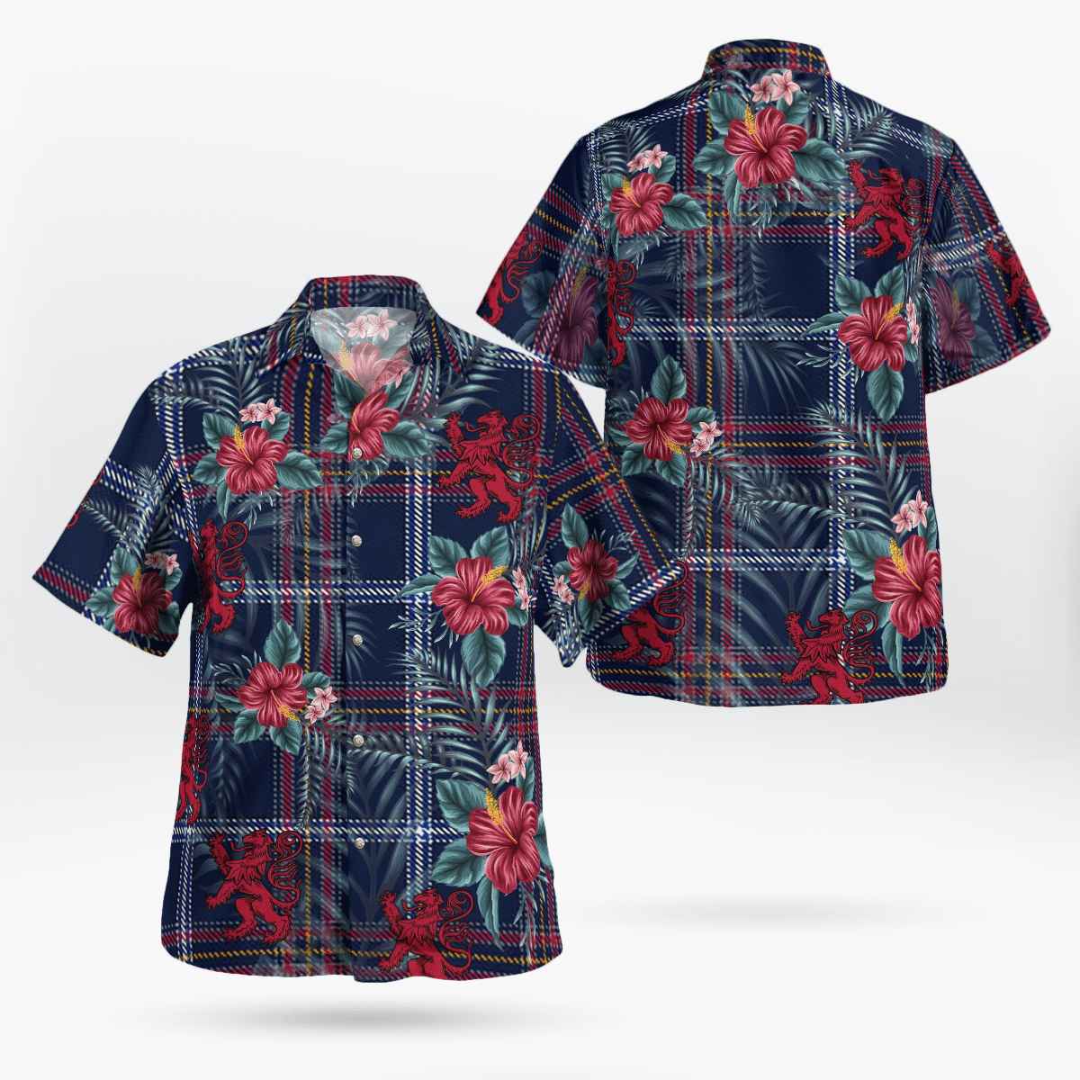 Clan Jewish Tartan Tartan Scottish Lion Hawaiian Shirt CQ16 Jewish Tartan Tartan Tartan Hawaii Shirt   