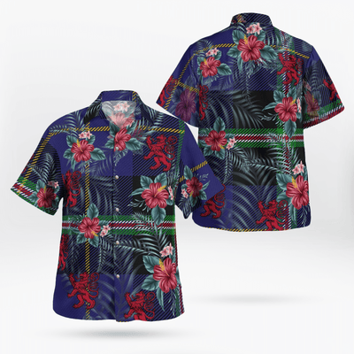 Clan Italian National Tartan Scottish Lion Hawaiian Shirt OQ64