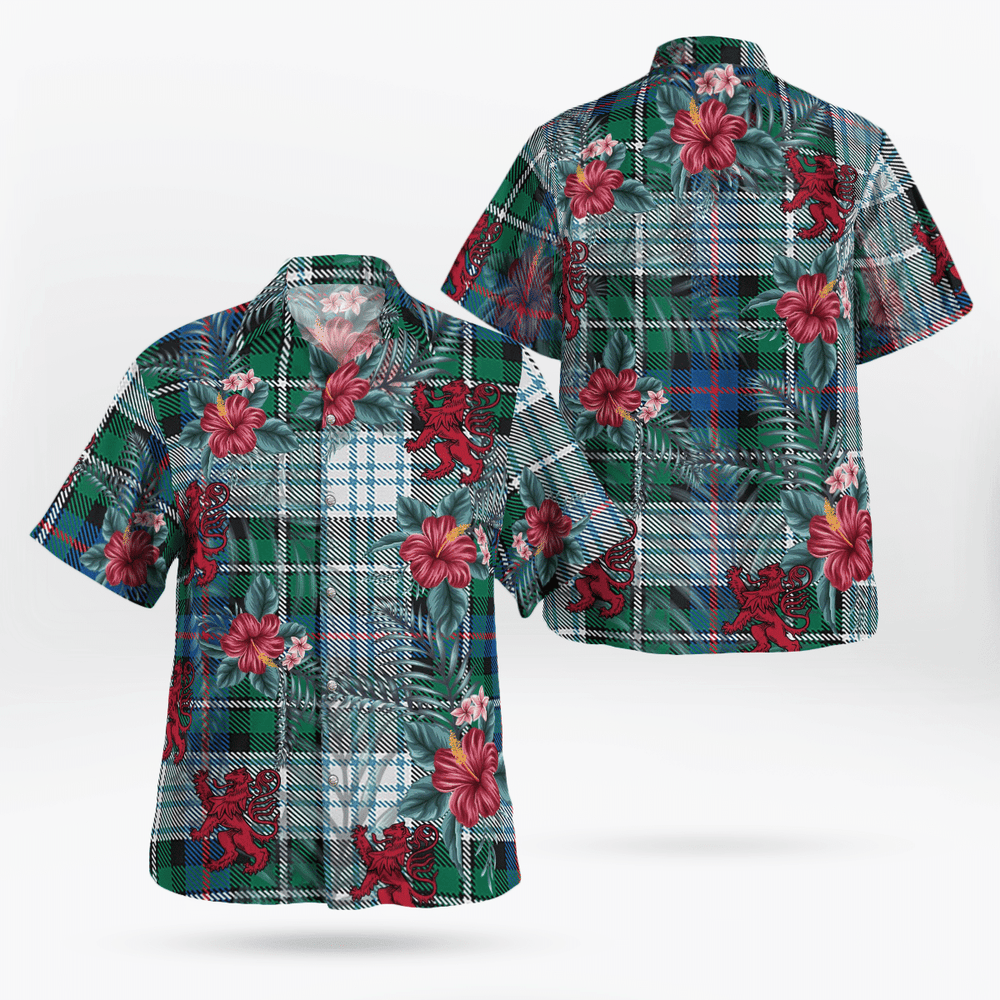 Clan MacKenzie Dress Ancient Tartan Scottish Lion Hawaiian Shirt TU10 MacKenzie Dress Ancient Tartan Tartan Hawaii Shirt   