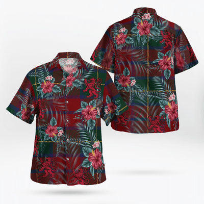 Clan McCarthy Tartan Scottish Lion Hawaiian Shirt OC38