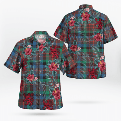 Clan MacDuff Hunting Ancient Tartan Scottish Lion Hawaiian Shirt